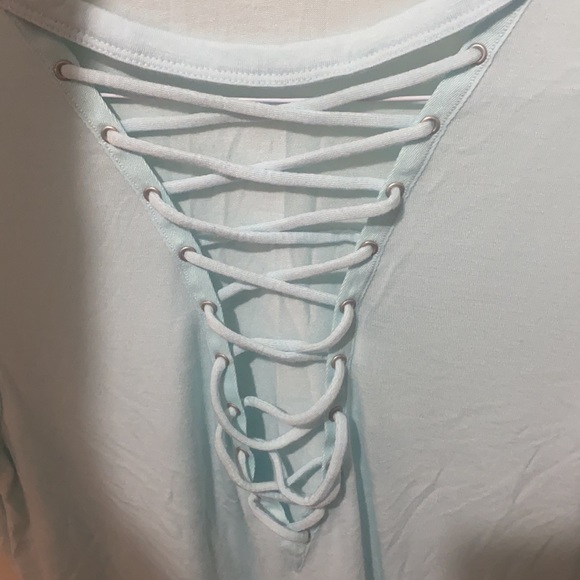 Express Short Sleeve Corset detail tee - Picture 3 of 5